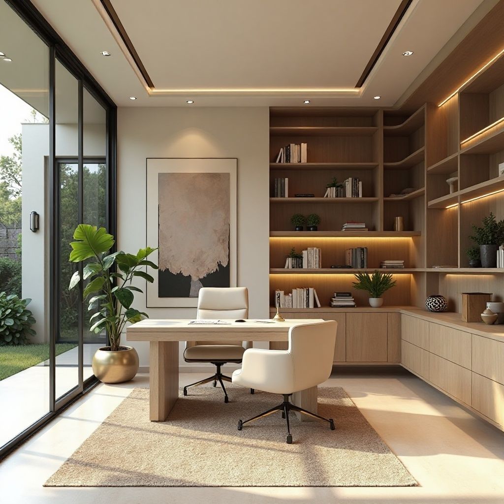 Modern MD Chamber with Private VIP Leather Sofa Meeting Lounge #78